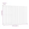 Tête de lit murale Noir 127,5x3x90 cm Bois massif de pin