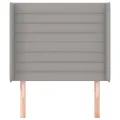 Tête de lit avec oreilles Gris clair 83x16x118/128 cm Tissu