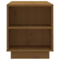 Meuble TV Marron miel 110x35x40,5 cm Bois de pin massif