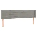 Tête de lit avec oreilles Gris clair 183x16x78/88 cm Velours