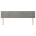 Tête de lit avec oreilles Gris clair 183x16x78/88 cm Velours