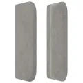Tête de lit avec oreilles Gris clair 183x16x78/88 cm Velours