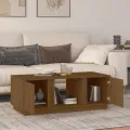Table basse Marron miel 110x50x40 cm Bois massif de pin
