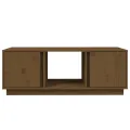 Table basse Marron miel 110x50x40 cm Bois massif de pin