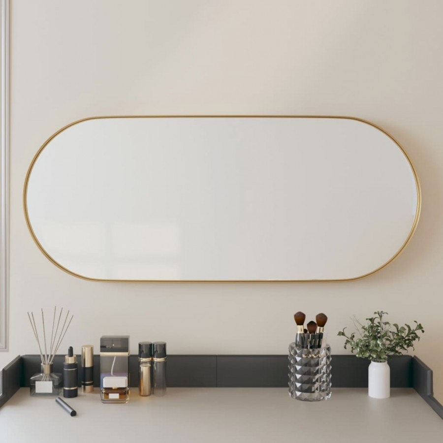 Miroir mural Doré 25x60 cm Ovale