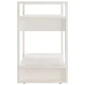 Bibliothèque/Séparateur de pièce Blanc 60x35x57 cm Pin solide
