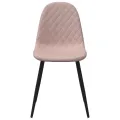 Chaises à manger lot de 2 rose velours