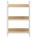 Bibliothèque à 3 niveaux chêne 60x27,6x90,5cm bois d'ingénierie