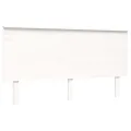 Cadre de lit avec tête de lit blanc King Size bois massif