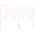 Cadre de lit avec tête de lit blanc King Size bois massif