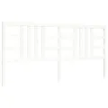 Cadre de lit avec tête de lit blanc 200x200 cm bois massif
