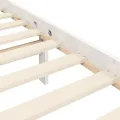 Cadre de lit avec tête de lit blanc King Size bois massif