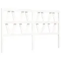 Cadre de lit avec tête de lit blanc King Size bois massif