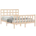 Cadre de lit avec tête de lit 140x190 cm bois massif