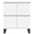 Buffets 2 pcs blanc bois d'ingénierie