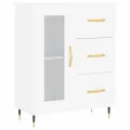 Buffet haut Blanc 69,5x34x180 cm Bois d'ingénierie
