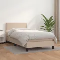 cadre de lit avec matelas Cappuccino 100x200 cm