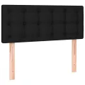 cadre de lit et matelas Noir 80x200 cm Tissu