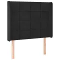 cadre de lit matelas et LED Noir 80x200cm Velours
