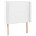 cadre de lit matelas LED Blanc 90x200cm Similicuir