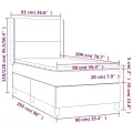 cadre de lit matelas LED Blanc 90x200cm Similicuir