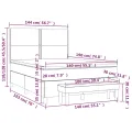 cadre de lit avec matelas Noir 140x190 cm Tissu