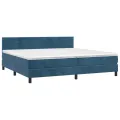 cadre de lit avec matelas LED Bleu foncé 200x200 cm