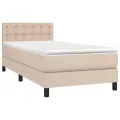 cadre de lit avec matelas LED Cappuccino 100x200 cm