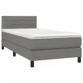 cadre de lit avec matelas et LED Gris foncé 80x200cm