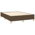 cadre de lit avec matelas Marron foncé 140x190 cm