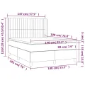 cadre de lit avec matelas Marron foncé 140x190 cm