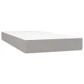 cadre de lit avec matelas Gris clair 100x200cm Tissu