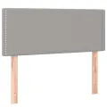 cadre de lit avec matelas Gris clair 100x200cm Tissu