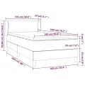 cadre de lit avec matelas Blanc 100x200cm Similicuir