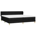 cadre de lit avec matelas Noir 200x200 cm Tissu