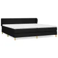 cadre de lit avec matelas Noir 200x200 cm Tissu