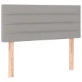 cadre de lit avec matelas Gris clair 80x200 cm Tissu