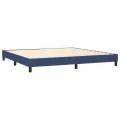 cadre de lit avec matelas Bleu 200x200 cm Tissu