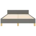 Cadre de lit avec tête de lit Gris foncé 120x200 cm Tissu