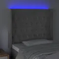Tête de lit à LED Gris clair 103x16x118/128 cm Velours
