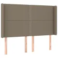 Tête de lit à LED Taupe 147x16x118/128 cm Tissu
