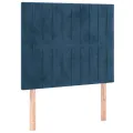 Tête de lit à LED Bleu foncé 100x5x118/128 cm Velours
