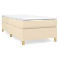 cadre de lit Crème 80x200 cm Tissu