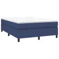 cadre de lit Bleu 140x200 cm Tissu