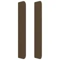Tête de lit avec oreilles Marron foncé 147x16x118/128 cm Tissu