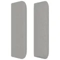 Tête de lit avec oreilles Gris clair 163x16x78/88 cm Tissu