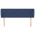 Tête de lit avec oreilles Bleu 147x23x78/88 cm Tissu