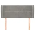 Tête de lit avec oreilles Gris clair 83x23x78/88 cm Velours