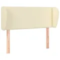 Tête de lit avec oreilles Crème 103x23x78/88 cm Similicuir