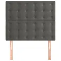 Têtes de lit 2 pcs Gris foncé 100x5x78/88 cm Velours